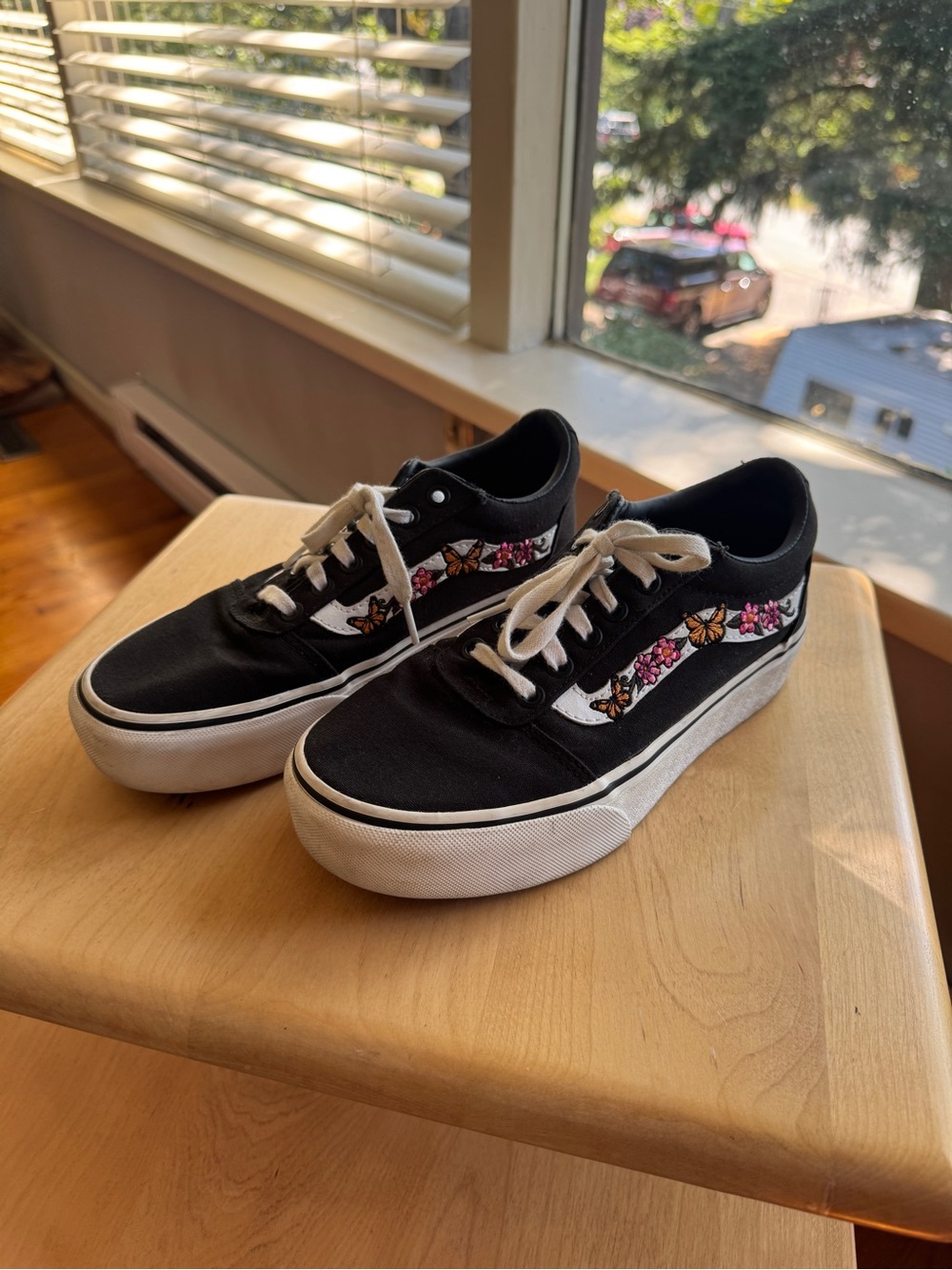 Butterfly Embroidered Vans